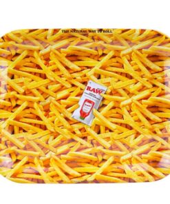 RAW - French Fries Large Metal Rolling Tray