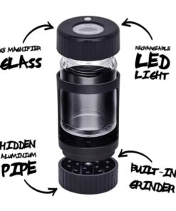 Μαύρος Μεγεθυντικός φακός με λάμπα LED