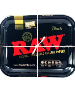 RAW – Black Large Metal Rolling Tray