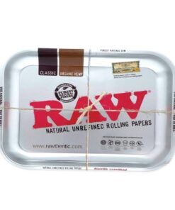 Silver Metallic Medium Rolling Tray