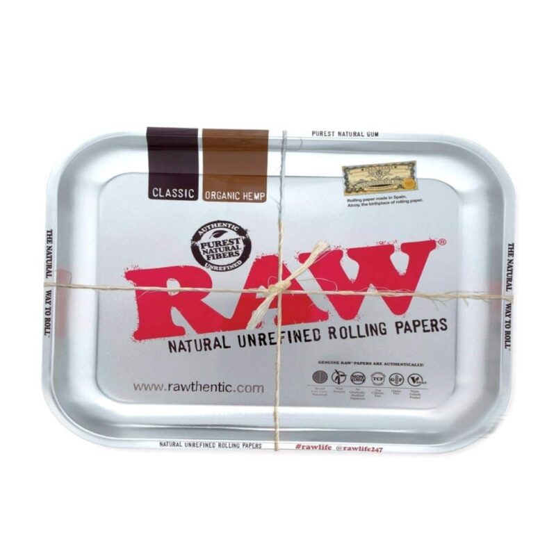 Silver Metallic Medium Rolling Tray