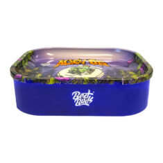 Thin Box Rolling Tray with Storage Alien OG