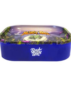 Thin Box Rolling Tray with Storage Alien OG