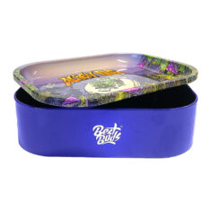 Thin Box Rolling Tray with Storage Alien OG