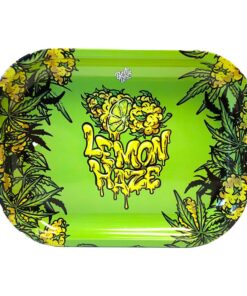 Best Buds Thin Box Rolling Tray with Storage Lemon Haze
