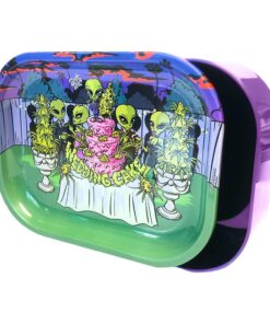 Best Buds Thin Box Rolling Tray with Storage Wedding Cake