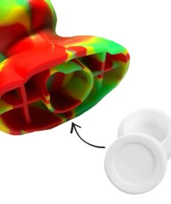 Silicone Bong Alien Head Rasta 20cm