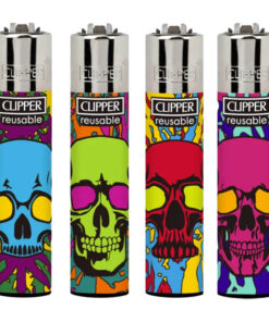 Clipper Lighters Colorful Skulls