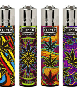 Clipper Lighters Neon Leaves 6