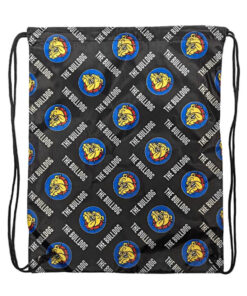 The Bulldog String Backpack With All Over Logos