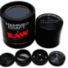 HammerCraft x RAW Grinder Black 55mm RAW HammerCraft aluminium grinder black Premium metal grinder RAW black edition