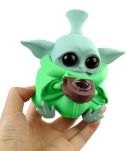 Alien Green Silicone Bong