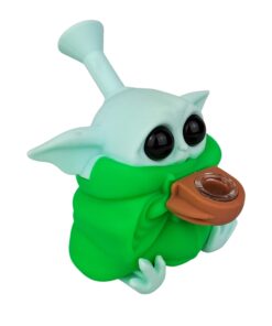 Alien Green Silicone Bong