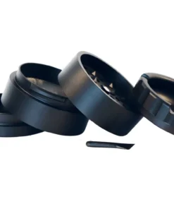 Hammercraft Grinder Black Ashtray μεταλλικός τρίφτης 4 μερών