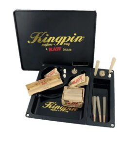 Συλλεκτικό rolling tray Kingpin x RAW Mafioso για αξεσουάρ καπνιστού