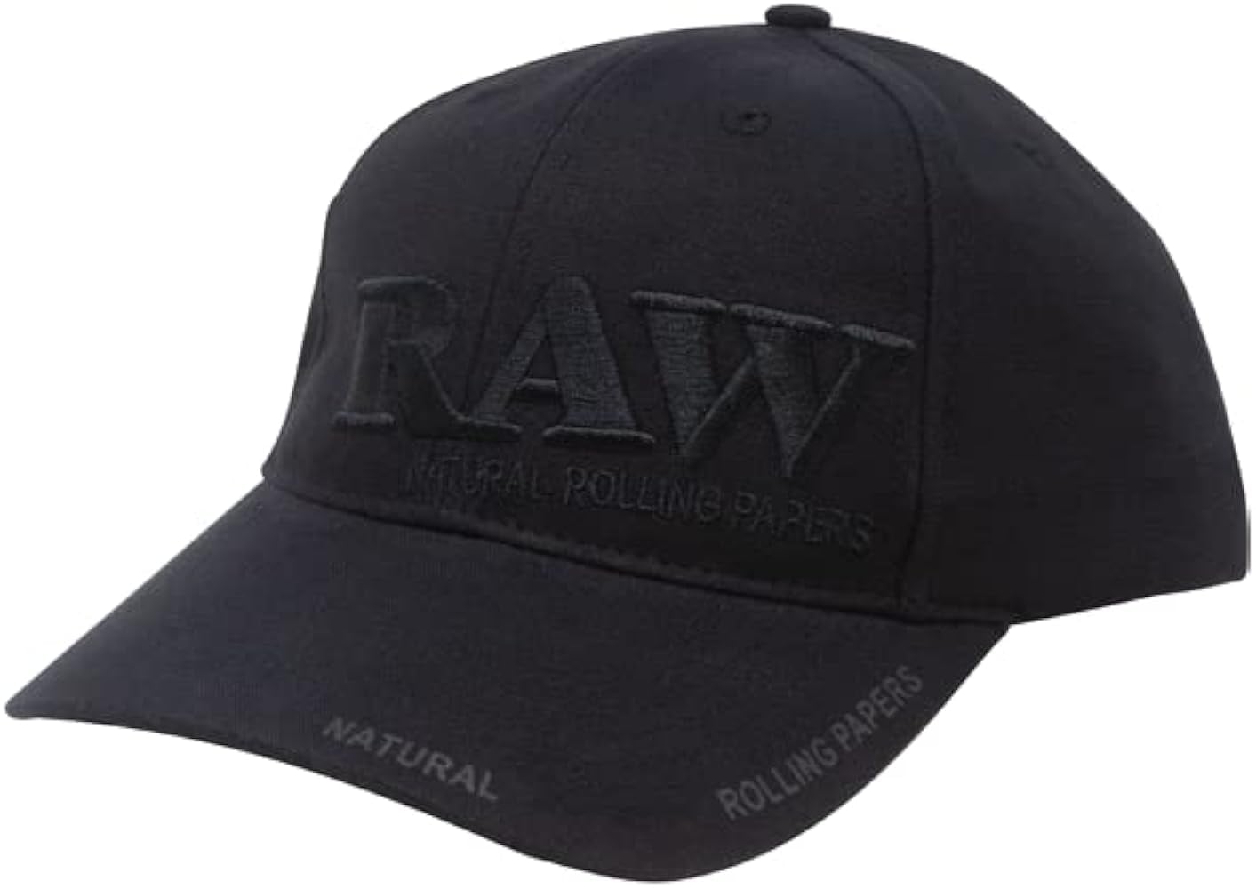 RAW Black on Black Hat | Canna24 RAW Black on Black Hat μαύρο καπέλο με διακριτικό RAW branding