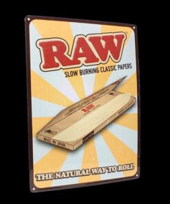 RAW Retro Classic Rolling Papers Metal Sign – Μεταλλική Πινακίδα RAW | Canna24 RAW Retro Classic Rolling Papers Metal Sign – Μεταλλική Πινακίδα RAW - Image 2