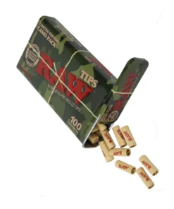 RAW prerolled tips camo tin