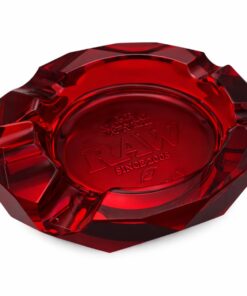 RAW ruby ashtray thick glass red design
