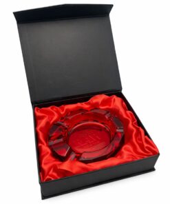 RAW Ruby Thick Ashtray with gift box premium glass ashtray