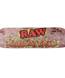 RAW Skateboard Deck classic graphic close up / RAW skateboard lifestyle product