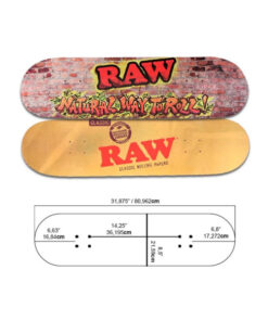 RAW Skate Board Bricks & Classic | Canna24 RAW skateboard deck bricks design