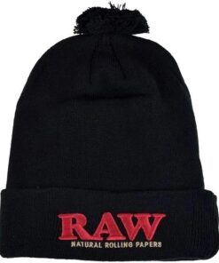 RAW black beanie natural way to roll