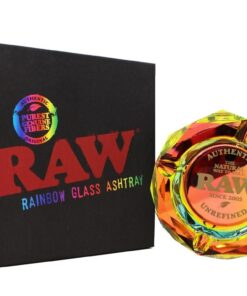 Premium γυάλινο τασάκι RAW Rainbow Glass Ashtray