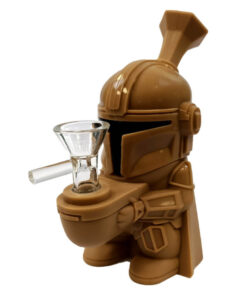 Space Hero Brown Silicone Bong with Removable Pieces 15cm