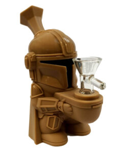 Space Hero Brown Silicone Bong with Removable Pieces 15cm