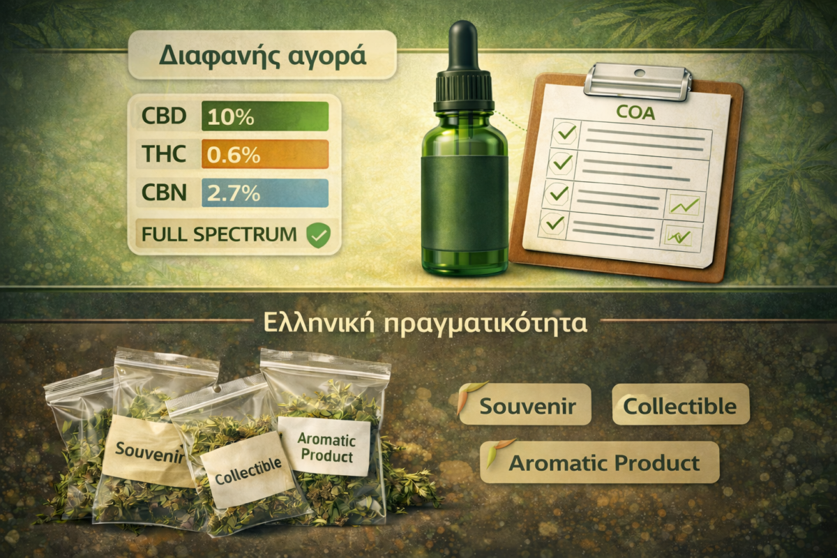 «Πληροφορίες στην ετικέτα CBD προϊόντος»