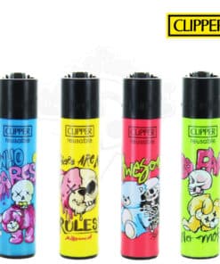 Clipper Lighters Bear Skulls επαναγεμιζόμενοι αναπτήρες με skull artwork