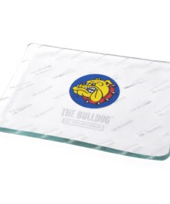 The Bulldog Amsterdam Glass Rolling Tray 16x12cm | Canna24 Γυάλινο rolling tray The Bulldog Amsterdam σε μέγεθος 16x12cm